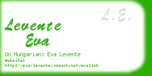 levente eva business card